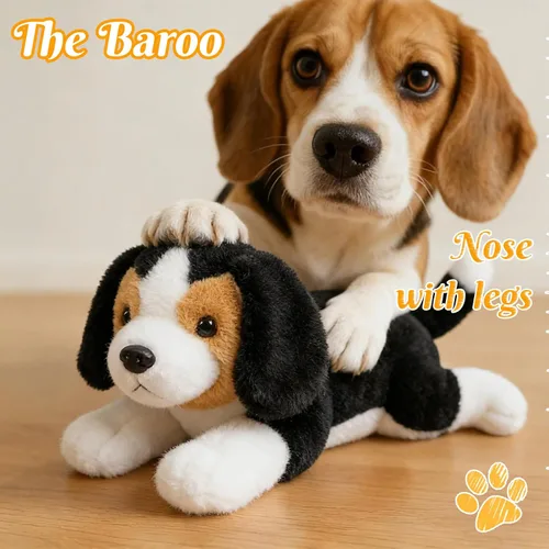 Miniatura 4 de Peluche de animal de peluche suave para cachorro, cachorro, chupete para dormir, adorable animal de peluche para niños pequeños, niños y niñas
