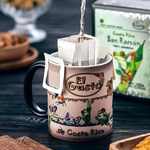 Miniatura 3 de Bolsas de café de goteo costarricenses molido de tostado medio (paquete de 10) – 100% granos arábica frescos, cultivados a la sombra y de origen