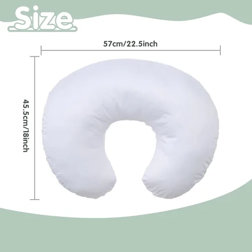 Miniatura 2 de Winmany Funda de almohada de lactancia impermeable para bebé, funda de almohada para lactancia materna, funda suave reemplazable para niños y niñas
