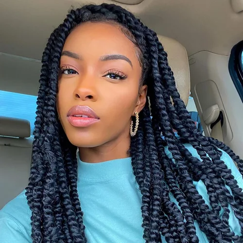Miniatura 33 de Fulcrum Pelo de ganchillo Passion Twist de 8 pulgadas, 9 paquetes de cabello pretrenzado y prerrizado para mujeres negras (8 pulgadas