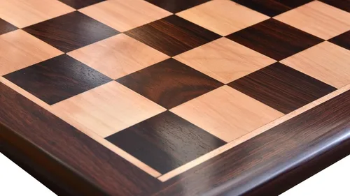 Miniatura 5 de CHESSBAZAAR Juego de mesa de ajedrez de 21", tablero de ajedrez de madera solo en palisandro indio - cuadrado de 2.165 in