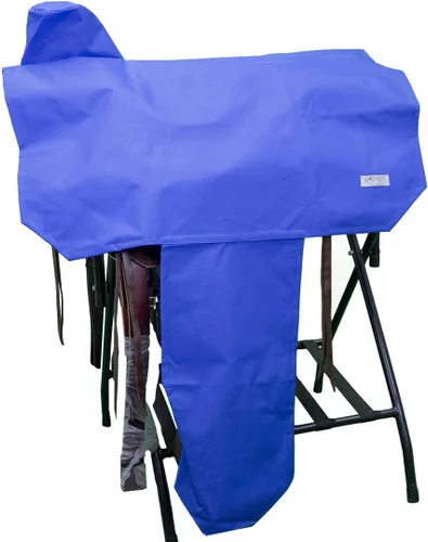 Miniatura 4 de Tahoe Funda de sillín impermeable de nailon resistente de alta calidad con seis correas elásticas de sujeción y fundas de estribo, se adapta a