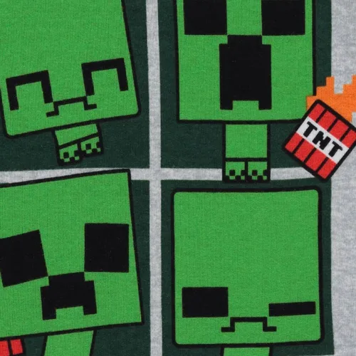 Miniatura 5 de Minecraft Mojang - Conjunto de pijama de manga corta para niños, 4 piezas, pijama de enredadera