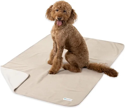 Miniatura 17 de PetAmi Manta Impermeable para Mascotas Cama para Perros Funda de Sofá para Muebles, Reversible Lavable Forro Polar Suave Negro/gris