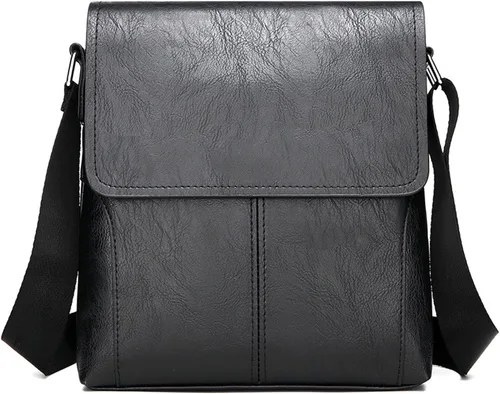 Bolso de hombro pequeño, bolso cruzado para hombre, bolso vintage de piel sintética para oficina, bolsa de negocios para hombres, bolso con