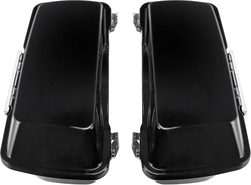 Miniatura 6 de XFMT Alforjas de motocicleta rígidas con cierres cromados para Harley Touring Street Glide Road Glide Electra Glide Road King 1993-2013, negro mate