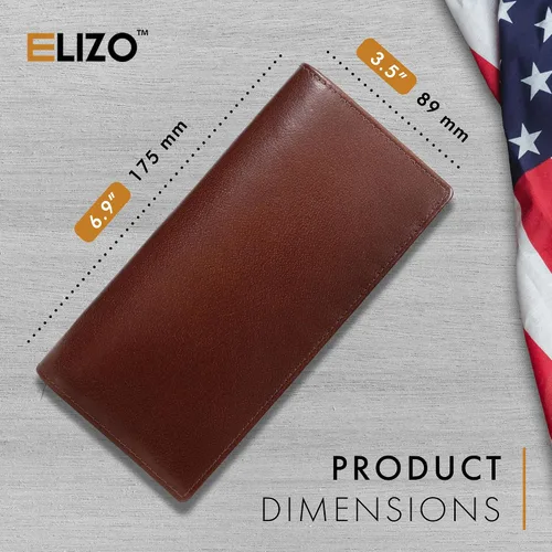 Miniatura 2 de ELIZO Carteras largas para hombre, Bourbon, Cartera larga