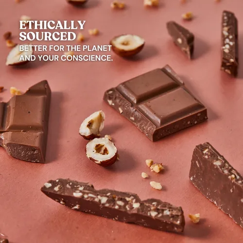 Miniatura 4 de 7th Heaven, Barras veganas de chocolate con leche de avena: crema de avellana (3.5 oz - paquete de 4), chocolate saludable, regalo perfecto de San