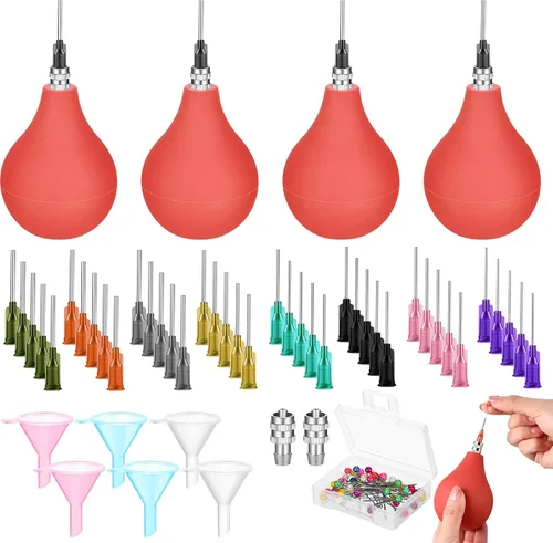 Dandat Juego de 4 herramientas de cerámica, botellas deslizantes, aplicador de esmalte de cerámica, aplicador de puntas de precisión para botellas