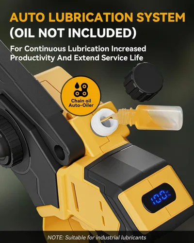 Miniatura 6 de Mini motosierra inalámbrica para batería Dewalt de 20 V máximo, 8 pulgadas y 6 pulgadas, motosierra 2 en 1 con motor sin escobillas y engrasador