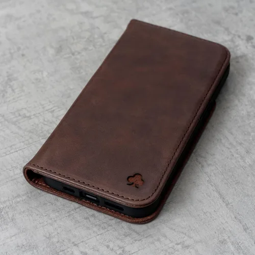 Miniatura 7 de Porter Riley - Funda de cuero para iPhone XR. Funda de piel auténtica premium con ranuras para tarjetas, soporte horizontal, marco duradero