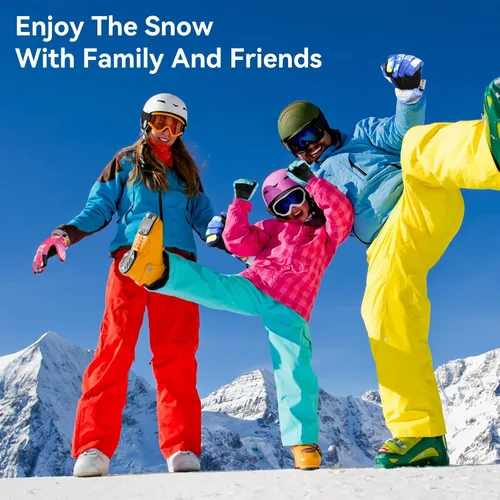 Miniatura 2 de Guantes de esquí, guantes de nieve, 3M Thinsulate guantes de invierno impermeables para clima frío para padres y niñas, ciclismo, conducción, correr