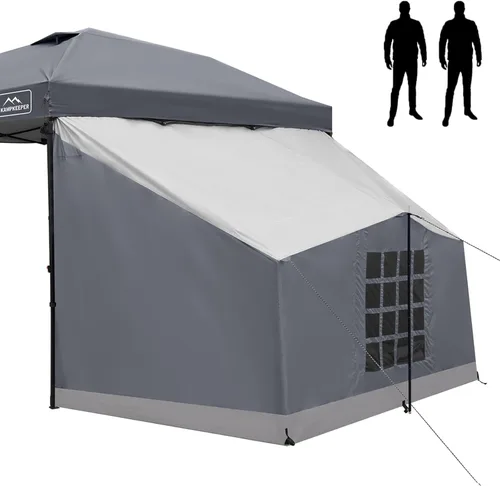 Miniatura 12 de KAMPKEEPER Side Tent,1/2 Person Camping Tents for 10' x 10' Pop Up Canopy, Easy Set Up Gazebo,Compatible with 10' Wide Canopies for Camping &