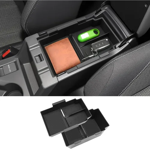 Miniatura 14 de Organizador de Consola Central de 2 Capas para Crosstrek 2024 2025 2026, Bandeja de ABS Duradera para Subaru Crosstrek Negro (A) 2 capas