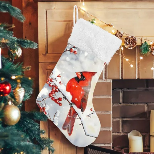 Miniatura 13 de ALAZA Medias de Navidad divertidas con muñeco de nieve agitando la mano, clásicas, decoraciones grandes personalizadas para la familia, temporada