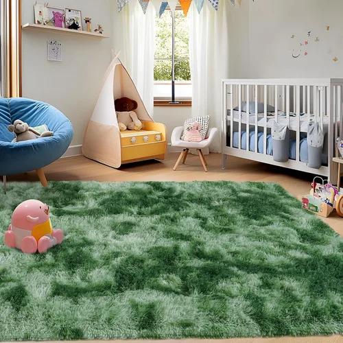 Miniatura 215 de Alfombras de área de 8x10 para sala de estar, alfombra shaggy grande ultra suave y esponjosa para dormitorio, alfombras de felpa mullida Blanco crema