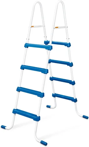 Miniatura 11 de Funsicle SureStep - Escalera de piscina de acero ligero de 3 escalones para exteriores con pies antideslizantes para uso en exteriores, color negro