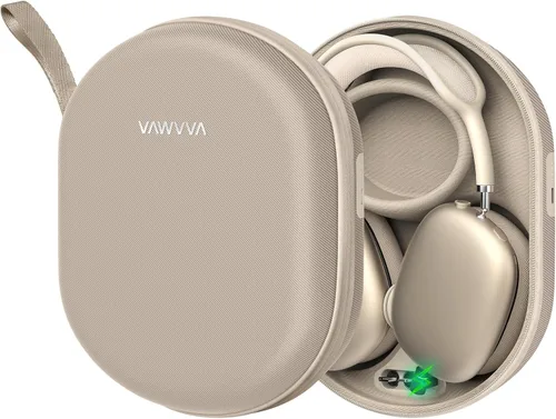 Miniatura 8 de Funda de carga para AirPods Max 1 y 2 - Cargador de auriculares de viaje con conectores magnéticos Lightning y USB-C, modo de suspensión automático