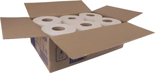 Miniatura 9 de Tork Toalla de mano suave Centerfeed blanca M2, alta absorción, 6 x 600 hojas, 121204