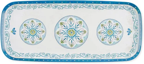 Miniatura 7 de UP ware Shamrock - Bandeja de melamina para servir, bandeja rectangular de 15 x 6.5 pulgadas, bandeja de alimentos sin BPA para entretenimiento