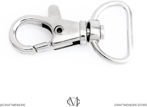 Miniatura 2 de 20 ganchos giratorios de pinza de langosta para hacer bolsos, clip de cordón de macramé CSPS (5/8 pulgadas, plateado)