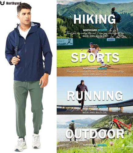 Miniatura 6 de NORTHYARD Pantalones deportivos para correr para hombre, ligeros, de secado rápido, para gimnasio, deportes activos, entrenamiento en pista