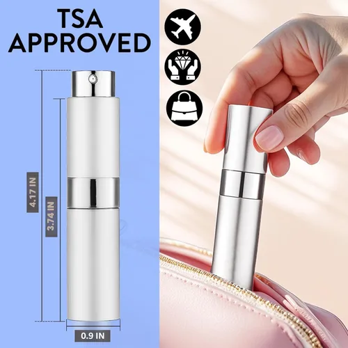 Miniatura 6 de Atomizador de Perfume Vacío de 8ML Botella de Spray de Viaje de Colonia para Recarga Dispensador Portátil de Colonia Mini Rociador para Hombres 6