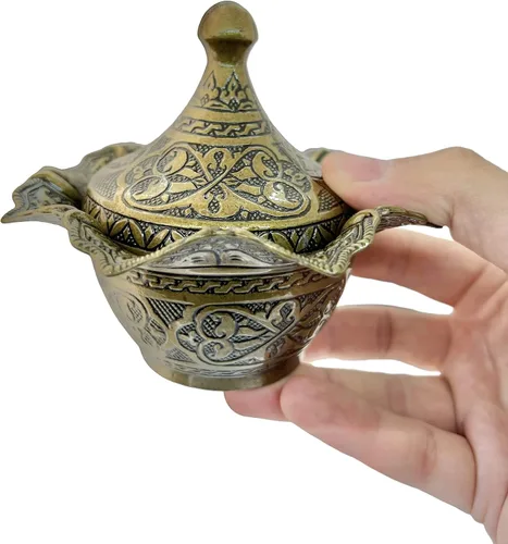 Miniatura 2 de Alisveristime Gultas - Azucarero grande de aleación de zinc con tapa (verde antiguo)