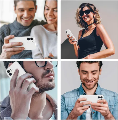 Miniatura 2 de Cordking Funda para iPhone 11, silicona [bordes cuadrados] y [protección de cámara] Funda mejorada para teléfono con forro de microfibra suave Blanco