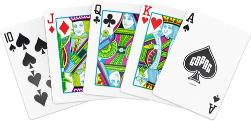Miniatura 4 de Copag 1546 Neoteric Design - Juego de cartas 100% de plástico, tamaño de póquer (estándar) verde/rojo (índice jumbo, 1 juego)