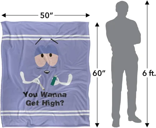 Miniatura 5 de South Park Towelie Wanna Get High - Manta con licencia oficial de tacto sedoso, súper suave, 50 x 60 pulgadas