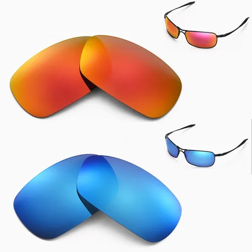 Miniatura 2 de walleva polarizadas Fire + Ice Azul Lentes para Oakley Crosshair 2.0(versión de 2010), color rojo