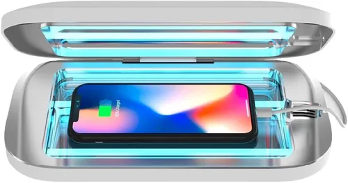 PhoneSoap Pro UV Desinfectante de teléfono inteligente y cargador universal para celular | Desinfección patentada y clínicamente probada de 360