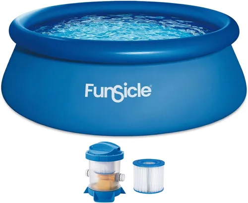Miniatura 10 de Funsicle Quickset - Piscina redonda sobre el suelo de 8 x 30 pulgadas, con bomba de filtro FiltraBoost de 400 GPH, cartucho de filtro tipo I