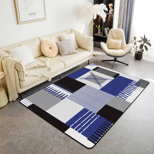 Miniatura 29 de jejeloiu Alfombra de decoración de mármol negro y dorado, alfombra para sala de estar, dormitorio, para niños, niñas, adolescentes, decoración