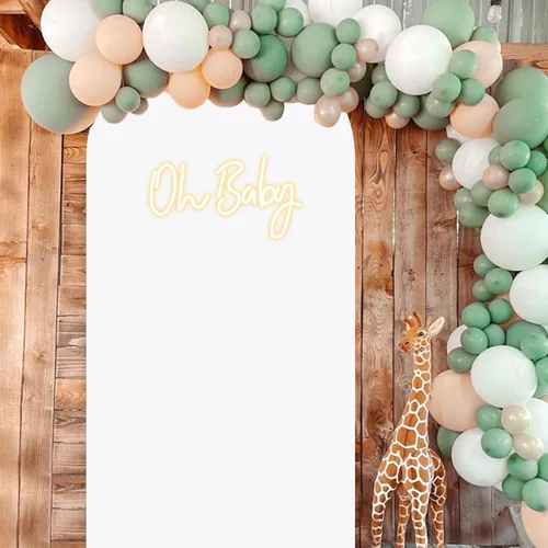 Miniatura 3 de Cubierta de arco de 6 x 2.6 pies, cubierta de elastano para arco de boda, cubierta de telón de fondo de arco de boda, cubierta de fondo de arco