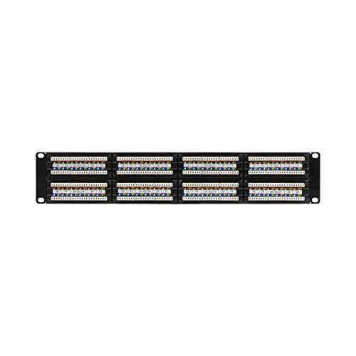 Miniatura 3 de NavePoint Panel de conexiones CAT6 de 48 puertos, 2U, negro