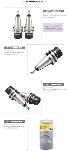 Miniatura 4 de US Stock 4 piezas de precisión equilibrada BT40-ER32-70 portaherramientas G2.5/25000 RPM BT40 Perillas de retención ER32 tuercas de pinza incluidas
