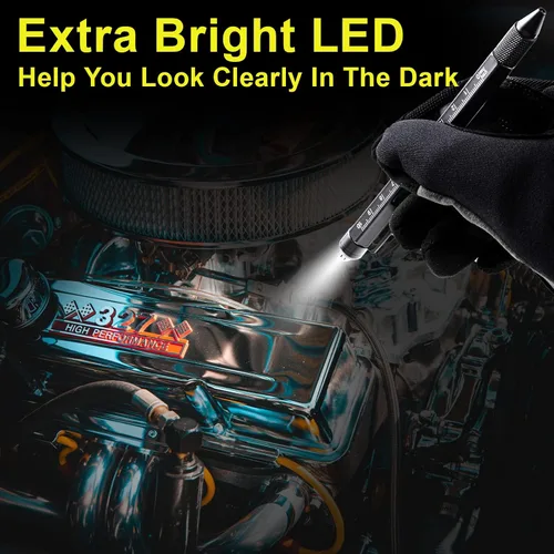 Miniatura 6 de Juego de bolígrafos multiherramienta 11 en 1 con LED, lápiz capacitivo, nivel, destornillador, cabeza plana, regla, regalos para hombres, él, papá