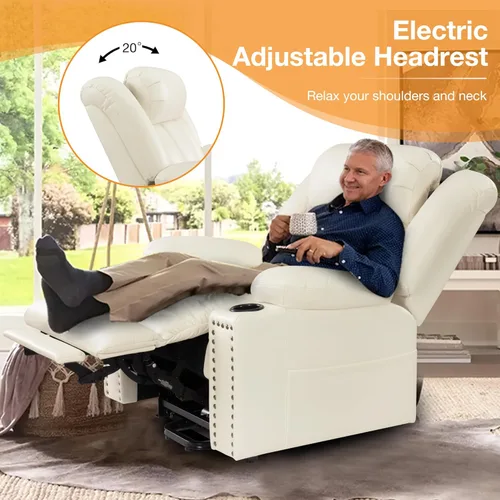 Miniatura 3 de Silla reclinable de elevación de gran potencia de triple motor para personas mayores con calor y masaje, sillas de elevación reclinables