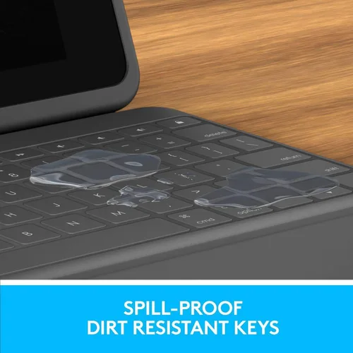 Miniatura 2 de Logitech Rugged Folio - Funda protectora para iPad (7ª, 8ª y 9ª generación) con conector inteligente, soporte, teclado duradero a prueba