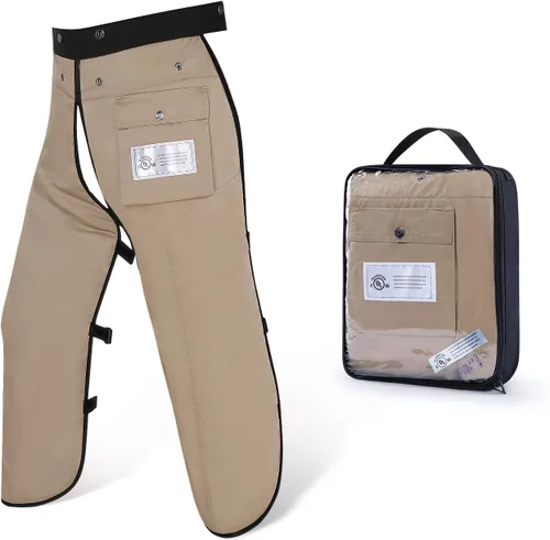 Miniatura 21 de Chaparreras para motosierra con delantal de 8 capas para hombres/mujeres leñadores trabajadores forestales pantalones protectores para motosierra