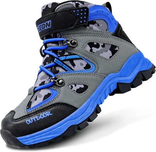 Littleplum Boys Snow Boots Winter Waterproof Antiskid Boots Hiking Outdoor Shoes for Unisex Kids(Little KidBig Kid)