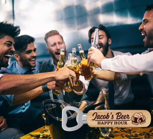 Miniatura 5 de Regalos de cerveza, abrebotellas de madera personalizados, regalo para él, padrino de boda, hermano, novio, padre, regalos únicos para el día