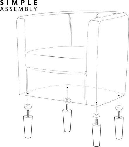 Miniatura 9 de Yaheetech - Silla de terciopelo decorativa, sillones modernos y cómodos, silla de sofá de barril tapizada para sala de estar, dormitorio, sala