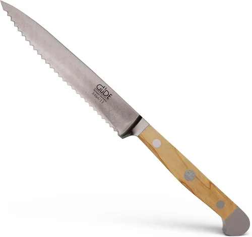 Miniatura 8 de Güde Alpha Barrel Oak Series - Cuchillo de tomate de 5 pulgadas - Fabricado en Solingen, Alemania desde 1910 - Madera de roble rara, más de 80 años