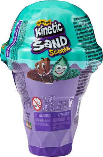 Miniatura 4 de Kinetic Sand Aromas, recipiente de cono de helado de 4 onzas con 2 colores de perfumado totalmente natural (los estilos pueden variar)
