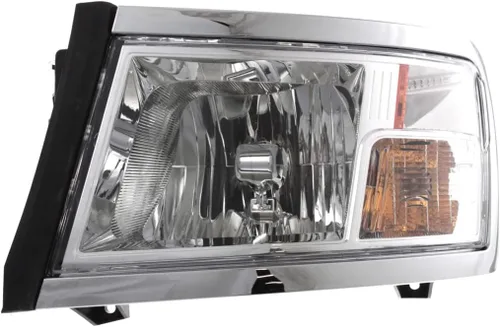 Para Dodge Dakota 2008 2009 2010 2011 lado del conductor de faros delanteros | Lente transparente | Bisel negro | Reemplazo para CH2518127 |