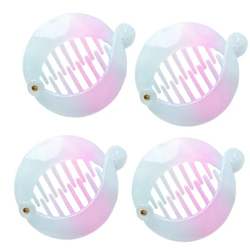 Miniatura 14 de Peines laterales surtidos de belleza sin esfuerzo de 2.5 pulgadas, pinzas para el pelo para cola de caballo, pinzas redondas de plátano, paquete