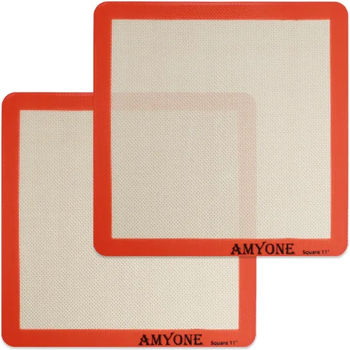 Miniatura 21 de AMYONE Alfombrilla para hornear de silicona de un cuarto, 2 piezas de alfombrillas para hornear de silicona antiadherente, hoja para galletas